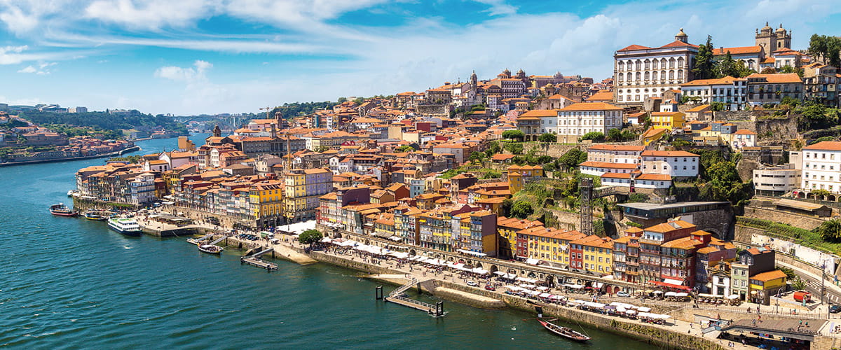 A view over Oporto, Portugal
